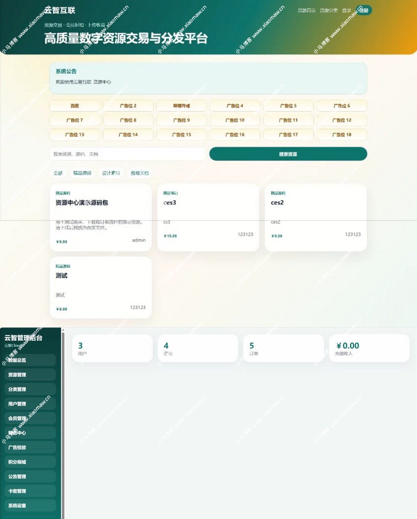 开源数字资源交易与分发平台