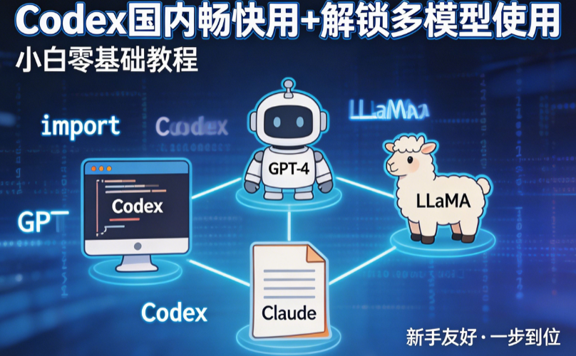Codex国内畅快用+解锁多模型使用小白教程
