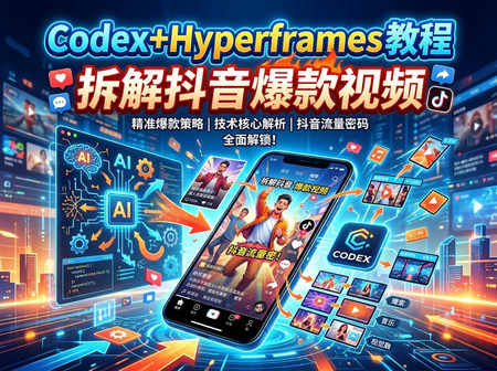 Codex+Hyperframes教程 - 拆解抖音爆款视频