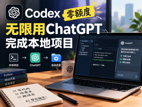 【会员文章】Codex零额度无限用ChatGPT完成本地项目