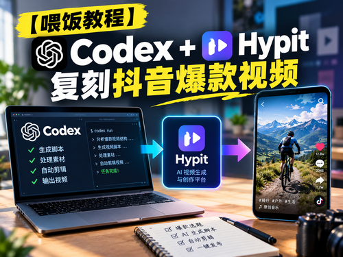 【喂饭教程】用 Codex + Hypit 复刻抖音爆款视频