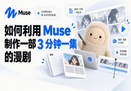 Muse制作一部 3 分钟一集的漫剧喂饭教程