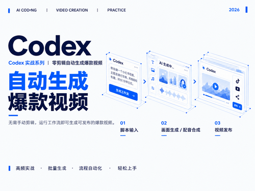Codex 实战系列：零剪辑自动生成爆款视频