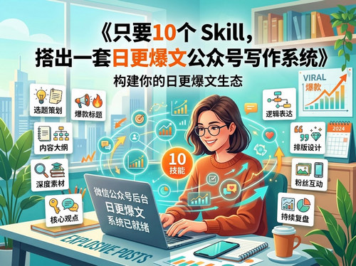 只要10个 Skill，搭出一套日更爆文公众号写作系统